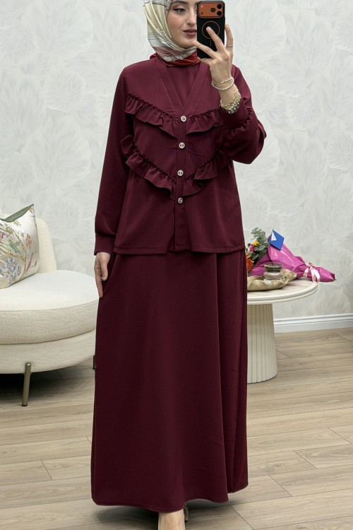 Arzu Elbise Bordo