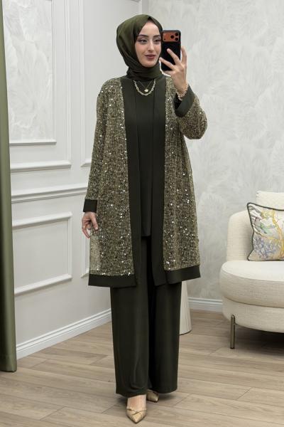 Safir 3 Lü Takım Haki