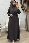 Yüsra Elbise Kahverengi