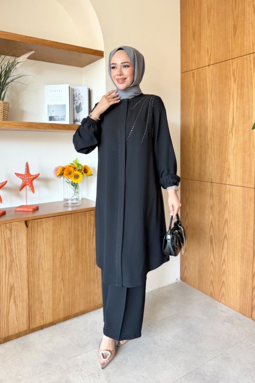 Ceyda Tunik Takım Siyah