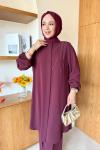 Ceyda Tunik Takım Bordo