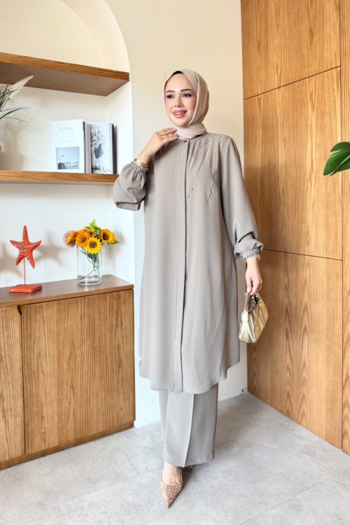 Ceyda Tunik Takım Vizon