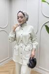Duygu Pantolonlu Takım Krem