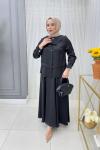 Elçin Etekli Takım  Siyah