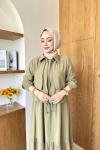 Ella Elbise Yağ Yeşili