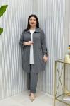 Emel Üçlü Takım Gri