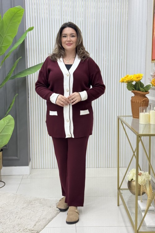 Jülide Triko Takım Bordo