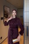 KUMRU ELBİSE Bordo