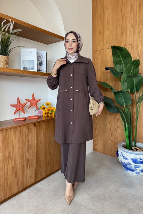 Lina Takım Kahverengi