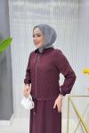 Melike  Ceketli Elbise Takım  Bordo