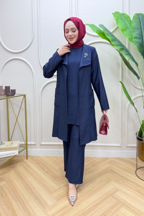 Melike Üçlü Takım Lacivert