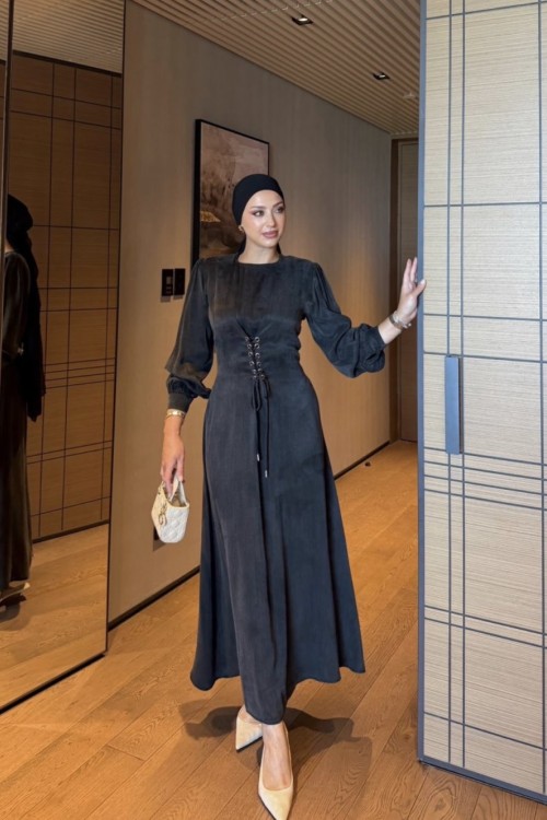 Meral elbise  Siyah