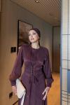 Meral elbise  Bordo