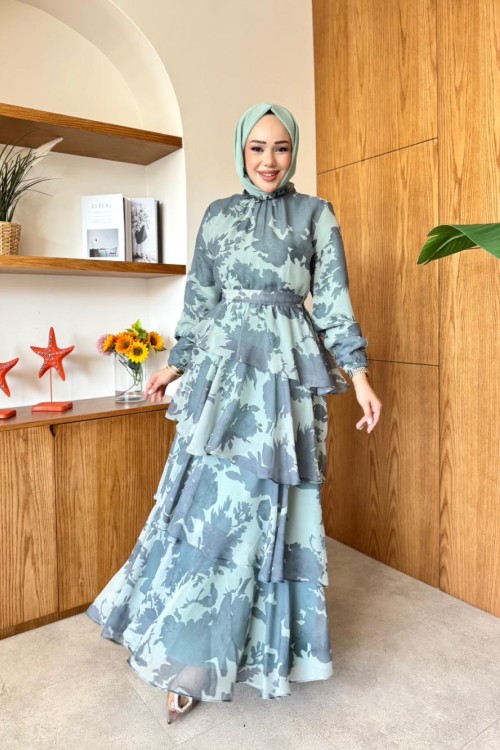 Mina Elbise Su Yeşili