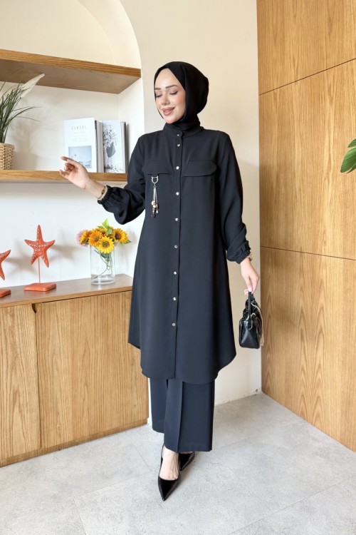Mualla Tunik Takım Siyah