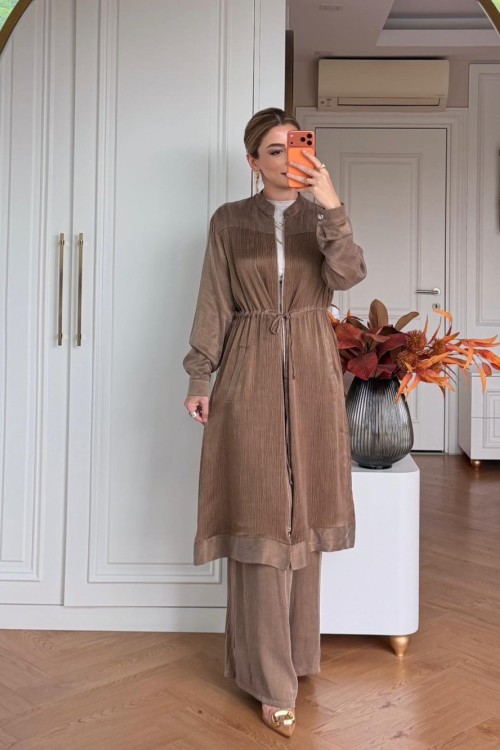 Pınar Pantolonlu Takım Vizon