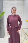 Saida Elbise Bordo