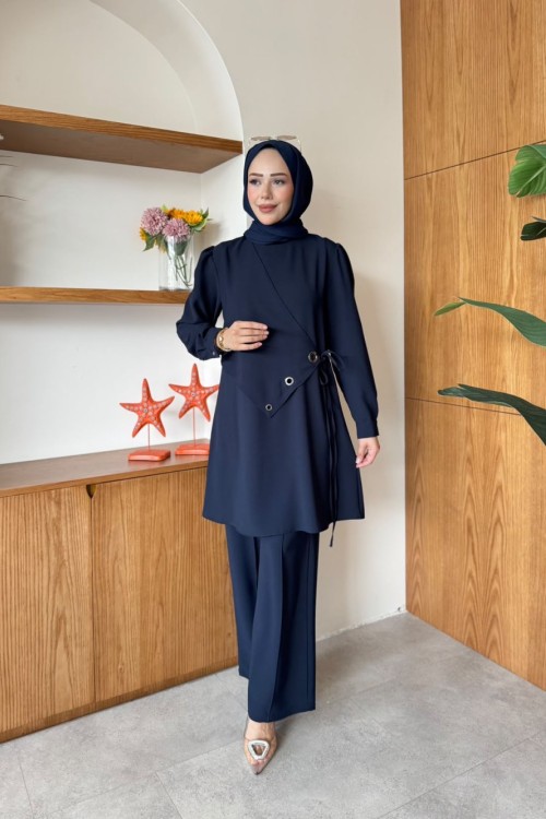 Selcan Tunik Takım  Lacivert