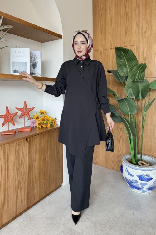 Selinay Tunik Takım Siyah
