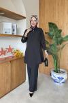 Selinay Tunik Takım Siyah