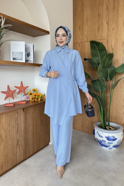 Selinay Tunik Takım Bebe Mavisi
