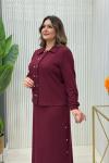 Selvi Etekli Takım Bordo