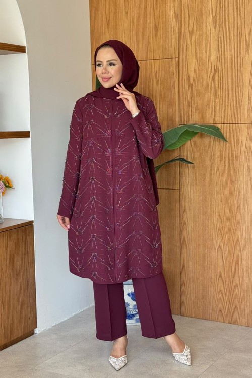 Sena Tunik Takım Bordo
