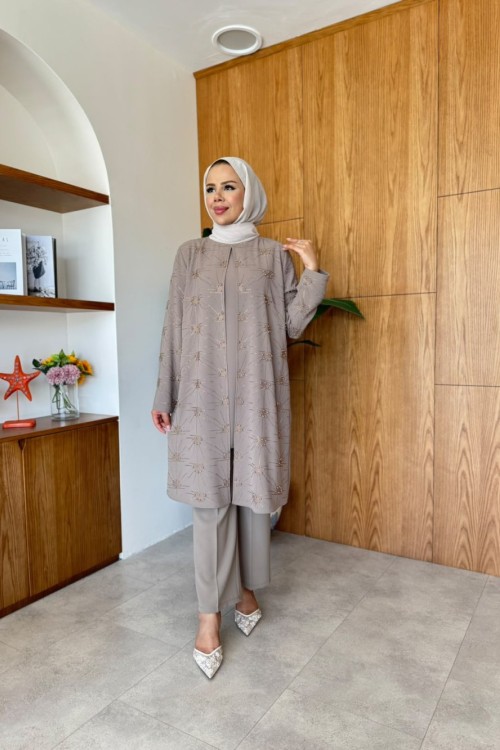 Sena Tunik Takım Taş Rengi