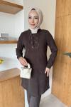 Seniha Tunik Takım Kahverengi