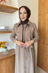 Tülin Ceketli Elbise Takım  Vizon