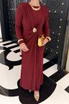 Asena Elbise Bordo