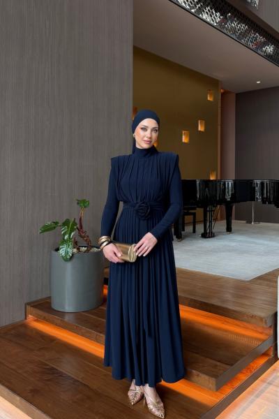 Aslı Elbise Lacivert