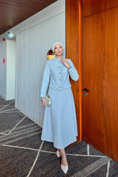 Ayşe Etekli Takım Bebe Mavisi