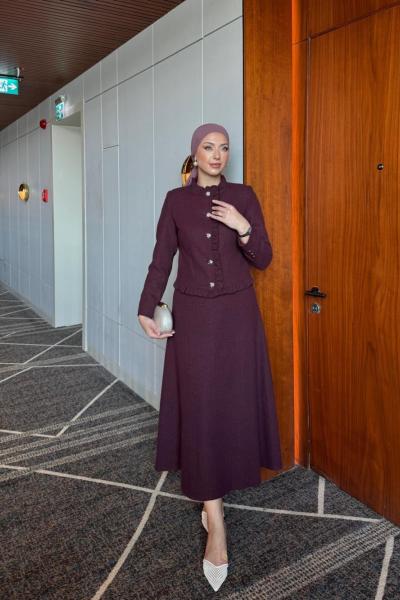 Ayşe Etekli Takım Bordo