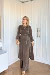 Ayşin Pantolonlu Takım Kahverengi
