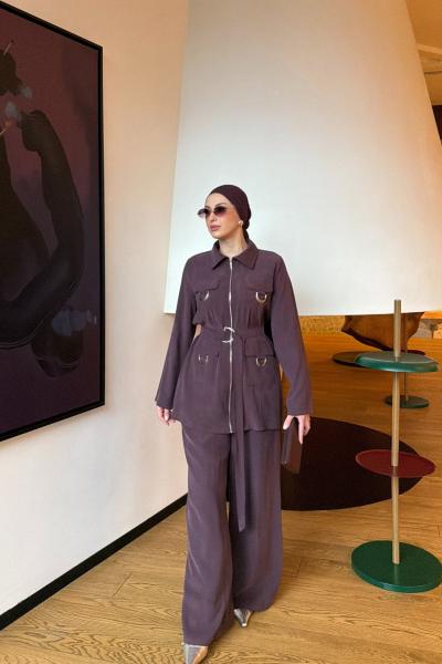 Benan Pantolon Takım Mürdüm