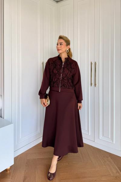 Bengü Etekli Takım Mürdüm