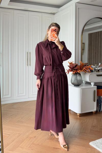 Ceylin Etekli Takım Mürdüm