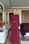Demet Elbise Bordo