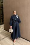 Dilber Trenç Elbise Lacivert