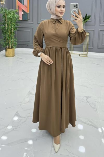 Tutku Elbise Takım Kahve