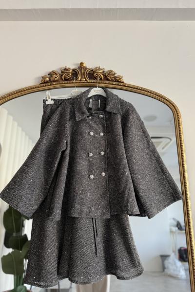 Göksel Etekli Takım Gri