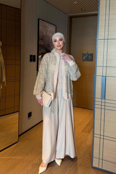 İlkay Pantolonlu Takım Ekru