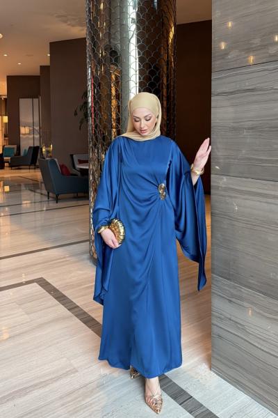 İlkgül Elbise Saks Mavisi