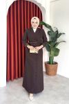 Irmak Elbise Kahverengi
