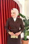 Irmak Elbise Kahverengi