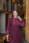 Keriman Elbise Bordo