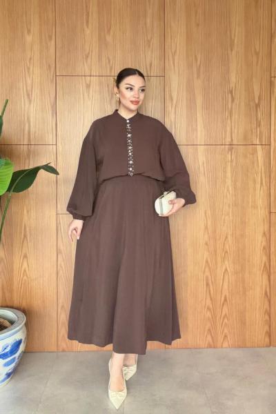 Kıvılcım Kahve Etek takım