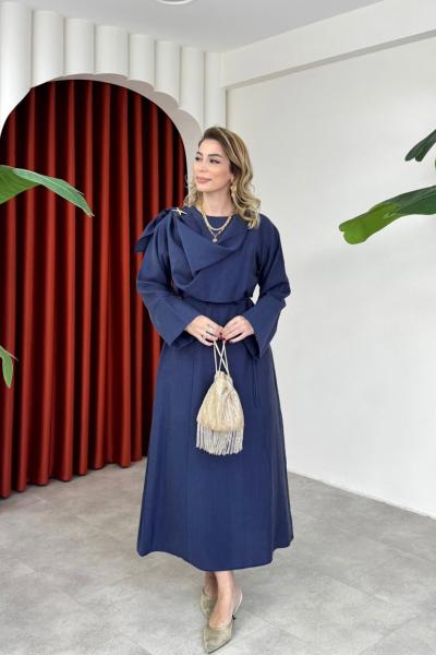 Naciye Elbise Lacivert