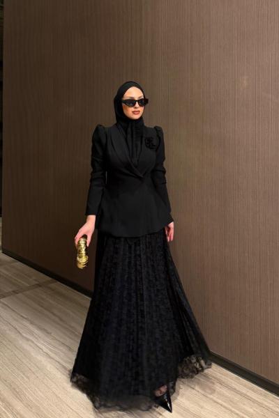 Nida Etek Takım Siyah